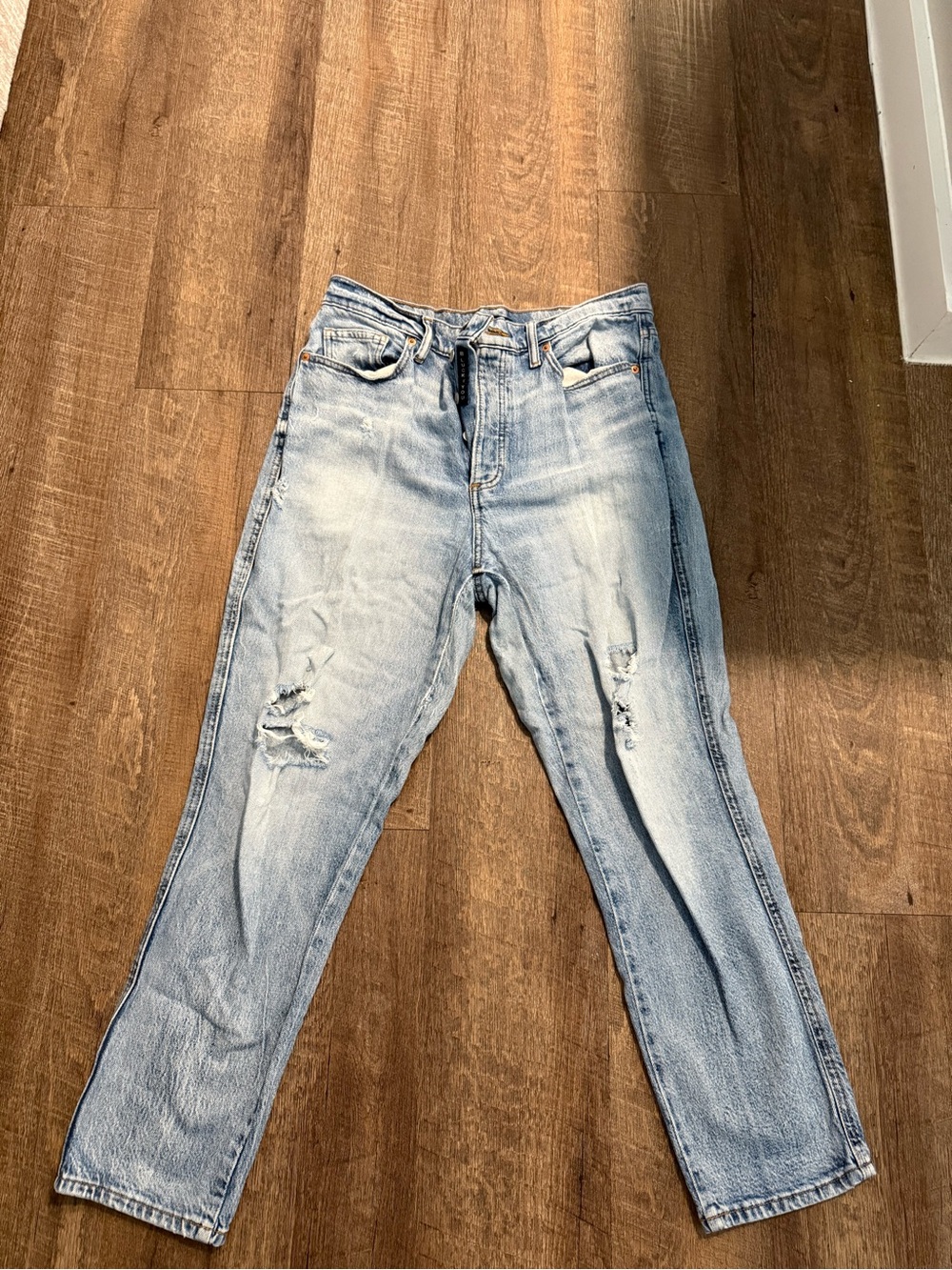 Lucky Brand Light Blue Distressed Boyfriend Jeans